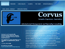 Tablet Screenshot of corvusgroup.org